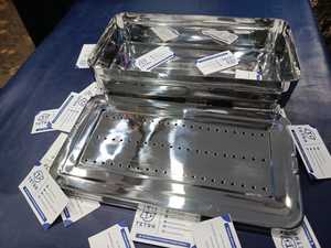Boîte vide pour instruments chirurgicaux stérilisés, en acier inoxydable, autoclavable, pour la stérilisation hospitalière - Product Image 3