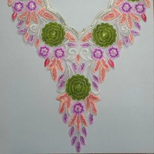 Parches bordados de primera calidad, tela de red, cuello, cuello, lentejuelas para blusa Kurti, trajes, vestido, Sari, excelente para decoración de escote - Product Image 1