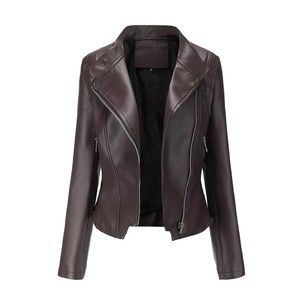 Chaquetas de Cuero de Moda para Mujer de Alta Calidad y Gran Venta de GAF, Chaqueta de Cuero Original de Talla Personalizada para Mujer - Product Image 4
