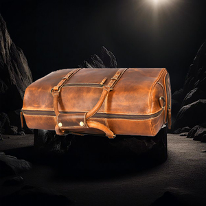 Large Capacity Gym <b>Duffle</b> <b>Bag</b> Genuine <b>Leather</b> Designer <b>Duffle</b> <b>Bag</b> with PU Material Packable Travel Luggage for Men - Product Image 6