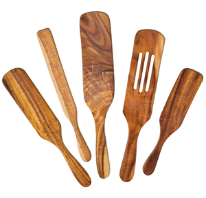 <b>Wood</b> Sourdough Bread Spurtle Cooking Tool Stirring Drain Sauce Omelette Acasia Spurtle Cookware Spurtle - Product Image 5