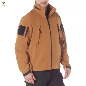 Vente en gros de vestes en polaire à fermeture éclair pour hommes, col montant, style long avec logo personnalisé et poches zippées - Product Image 5