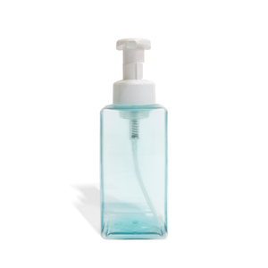 Bouteille de mousse de savon en plastique carrée transparente de l'usine du Vietnam vide pour emballage de shampooing PETG ambre clair avec pulvérisateur à bouchon de pompe - Product Image 4