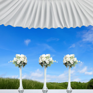 VTW0112WT-White Eiffel Tower <b>Vase</b>-12 Pieces 11.8cm Height 20mm Opening Diameter - Product Image 4