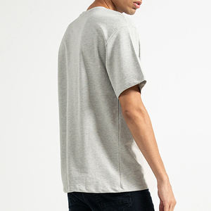 Camiseta de algodón con cuello redondo y logotipo personalizado para hombre, camiseta de manga corta de verano transpirable de secado rápido, seda 100% 180 Gsm, tela de punto con pantalla - Product Image 2