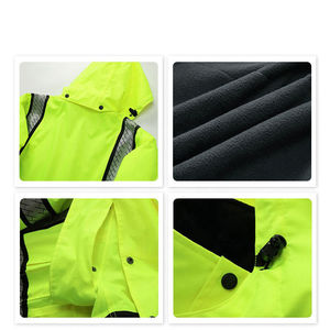 Chaleco de Seguridad Fluorescente ANSI Clase 2 con Cinta Reflectante y Logotipo Personalizado para Visibilidad Diurna/Nocturna en Obras - Product Image 5