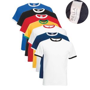 Camiseta Ringer de contraste para hombre, camisetas deportivas Ringer de dos tonos de manga corta Fruit of the Loom - Product Image 2