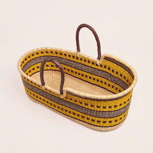 Cesta de Moisés Natural para Bebé, Cama de Moisés con Colchón Tejido, Cuna Ecológica Portátil para Guardería Infantil o Viaje - Product Image 5