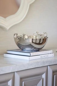 Cuenco decorativo de aluminio para servir, cuenco decorativo con acabado plateado para el hogar, cocina, mesa de comedor, fiesta, boda y uso de buffet - Product Image 4