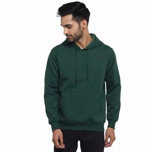 Sweat à capuche pour homme personnalisé coupe ajustée pull uni 100% coton polaire impression bouffante fonction anti-rétrécissement sweats à capuche personnalisés - Product Image 4