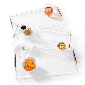 Table de plateau en acrylique durable en gros avec poignée en or plateau en acrylique pour taille personnalisée prix bon marché avec vente - Product Image 3