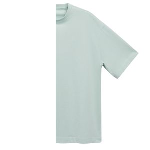 Camiseta Casual de Manga Corta para Hombre, Talla Grande, con Logotipo Bordado Personalizable de Alta Calidad, Color Azul Cielo, 220 g/m², 100 % Orgánica - Product Image 3