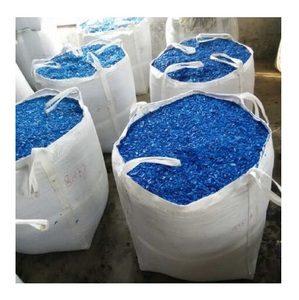 Tambores de plástico HDPE Regrind Blue Flakes Botella de Residuos Industriales naturales Gránulos de chatarra de plástico - Product Image 1