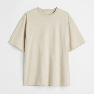 Meilleure vente T-shirt Boxy surdimensionné à col ras du cou 100% coton pour hommes T-shirt de rue à impression personnalisée en taille courte - Product Image 1
