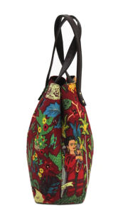 Fait à la main grand Vintage mode Boho Farida Kahlo femmes coton tissu imperméable épaule sac fourre-tout multicolore Shopping - Product Image 3