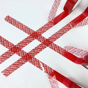 Bán buôn an ninh màu đỏ trong suốt Băng tùy chỉnh Làm xáo trộn bằng chứng làm mất hiệu lực bảo hành dính mở làm mất hiệu lực carton vận chuyển niêm phong Băng - Product Image 4