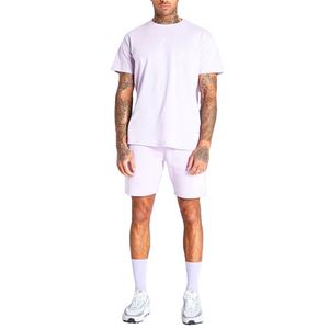 Personalizado Hombres Pantalones Cortos camiseta Conjunto Streetwear Lavado Desgastado Algodón de Gran Tamaño Unisex En Blanco Hombres Conjuntos de Verano - Product Image 1