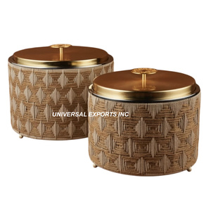 ชุดที่อุ่นอาหารโลหะ2ชิ้นหม้อปรุงอาหารสำเร็จรูปแบบปรับแต่งได้ - Product Image 1