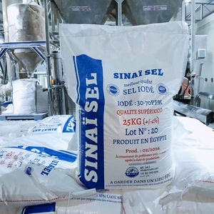 Sal de Mesa Sinai Sel Certificada por HACCP e ISO 9001, 25 kg |   Sal Marina Refinada en Polvo |   30-70 PPM Grado Alimenticio Iodado - Product Image 1