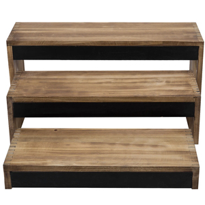 Equipo de elevación de buffet de madera para hotel, marco de madera escalonado, soporte para magdalenas, conjunto de buffet - Product Image 4