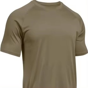 Camiseta informal con cuello redondo para hombre, 100% de algodón, Color sólido, estampado de logotipo personalizado, patrón a cuadros, transpirable, respetuoso con el medio ambiente, tela de Jersey - Product Image 3