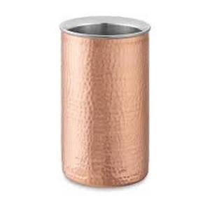 Enfriador de botellas de vino de cerveza helada con acabado plateado de diseño martillado de lujo moderno para almacenamiento de vino y cerveza - Product Image 6