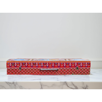 Boîte de rangement pour tapis de prière en bois artisanal, élégante, pliable, pour la maison, la mosquée, décoration islamique, organiseur de souvenirs avec couvercle