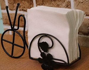 <b>Matte</b> Black Vintage Unique Design Napkin Holder <b>Table</b> Decor Accessory for Kitchen Restaurant Hotel or Office - Product Image 1