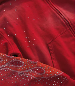 Sweat à capuche personnalisé pour homme, brodé, uni, avec rivets et strass, sport, hiver, grande taille, 100% coton, polaire écologique, séchage rapide - Product Image 4