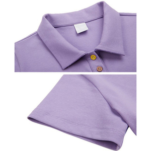 OEM logotipo personalizado mujeres Polo manga corta Camisa personalizada transpirable deportes Golf crop top up slim fit camisa - Product Image 5