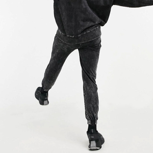 Nouveau design OEM ensemble de pantalons à capuche bleu ciel et délavés à l'acide pour femmes survêtement vintage surdimensionné unisexe survêtement pour hommes - Product Image 5