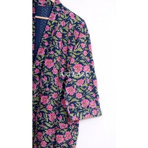 Kimono de Algodón Acolchado con Diseño Kantha Vintage Indio, Ropa de Dormir para Mujer, Diseño Floral de Verano y Otoño, Secado Rápido - Product Image 3
