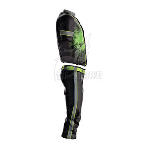 Conjunto de Uniforme de Béisbol Sublimado Personalizado para Hombre, Manga Corta, Poliéster que Absorbe la Humedad, Estampado Negro y Verde, para Todas las Temporadas, 220 g - Product Image 3