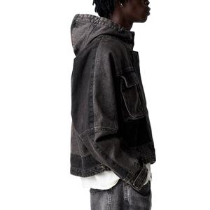 Veste en jean vintage à boutons avec broderie personnalisée STITCHMODE, impression de logo, lavage vintage, veste décontractée pour homme, poche plaquée de haute qualité - Product Image 5