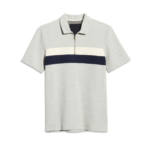 Polo para hombre más vendido para primavera y verano, camisa de manga corta sólida de secado rápido con cremallera, camisa de talla grande, cómoda, lisa y en blanco - Product Image 3
