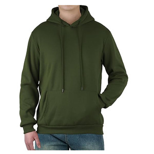Men's Solid Pattern Hoodie Sweatshirt Winter French Terry <b>Fabric</b> 100% Polyester Anti-Wrinkle Screen Printed Size XL - Product Image 1