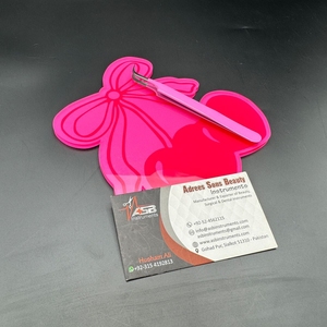 ขนตาปลอมทำจากอะคริลิครูปหัวใจแหนบแม่เหล็กติดขนตาปลอมทำจากโบว์เชอร์รี่สีชมพู - Product Image 3