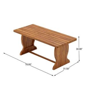 Outdoor <b>Dining</b> <b>Table</b> Set Wood Grain Patio <b>Table</b> and Chairs Rope Woven Back Chairs Cushioned Seating for Garden - Product Image 2