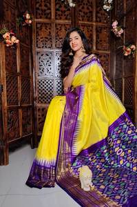 Saris en soie douce Tusser pour femmes avec bordure en zari imprimée numériquement sur toute la surface, vêtements de fête d'hiver - Product Image 2