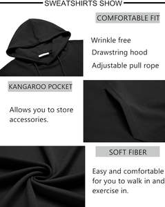 Poids lourd 400 GSM coton polaire pull à capuche Streetwear à manches longues chaud décontracté sweat solide motif fabricant en vrac - Product Image 4