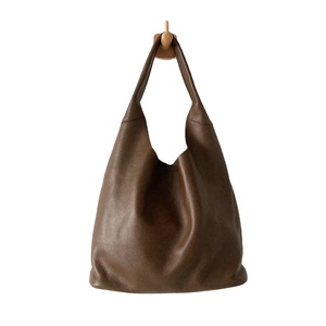 Sac à main en cuir véritable de haute qualité pour femmes, sac fourre-tout souple à bandoulière, fermeture ouverte, couleur personnalisable, logo, cadeau de shopping - Product Image 1