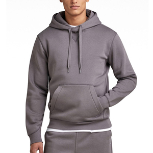 Sweat-shirts à capuche pour hommes en coton mélangé, logo personnalisé, fermeture éclair de haute qualité, teinture unie, OEM - Product Image 1