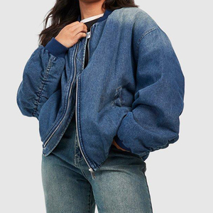 แจ็กเก็ตผ้ายีนส์สไตล์2024สำหรับผู้หญิงแจ็คเก็ตแขนยาวแจ็คเก็ตบอมเบอร์ผ้ายีนส์สำหรับฤดูใบไม้ผลิ - Product Image 6