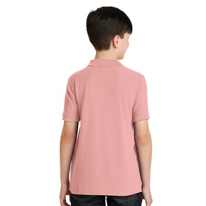 Polos pour garçons de haute qualité en polyester respirant, de couleur pure, avec sublimation personnalisée - Product Image 2