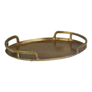 Plateaux de service en forme de rectangle antique de différentes tailles vaisselle élégante plateaux de chocolat de table avec support - Product Image 3