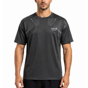 Camiseta Deportiva Extra Grande para Hombre, Ligera, de Secado Rápido, Transpirable, para Entrenamiento Atlético, Ropa Deportiva de Poliéster/Algodón - Product Image 3