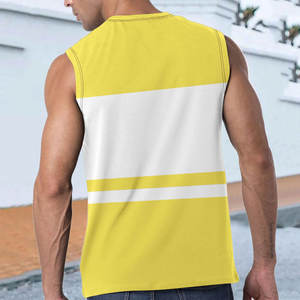 Camiseta sin mangas informal para hombre de la mejor venta, ropa deportiva ajustada de alta calidad, de punto y transpirable, MOQ bajo - Product Image 4