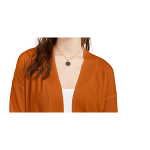 Cardigan Aperto per Ragazze, Stampa Floreale Rosa, Stile Casual, Taglia Piccola, Materiale Acrilico, con Bottoni, per Autunno Inverno - Product Image 2