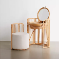 Prix bon marché coiffeuse en rotin naturel Table en rotin moderne décor de chambre décor à la maison meubles de maison fabriqués au Vietnam