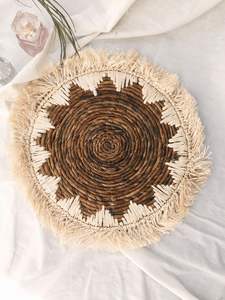 Posavasos de alta calidad y precio barato de tamaño personalizado con posavasos de ratán tejido a mano a la venta - Product Image 4